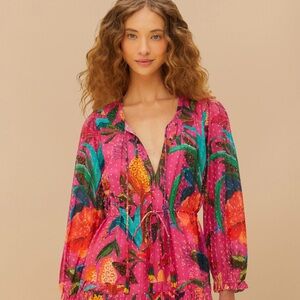 FARM Rio Pink Tropical Mini Dress